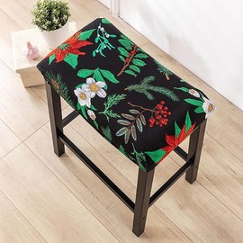 Bifaunvogel Bar Stool Cover Rectangle Set of 4 Printed Stretch Counter Height Bar stools Slipcovers Saddle Stool Slipcover Bench Seat Protector Backless Bar Stools Covers for Kitchen Counter #1