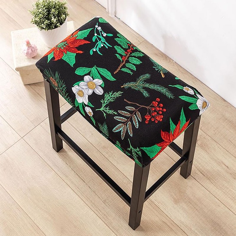 Bifaunvogel Bar Stool Cover Rectangle Set of 4 Printed Stretch