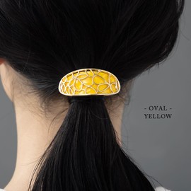 JewelVOX Hair Accessories, Square, Oval Watermark, Pony Hook (Square, White)