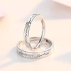 Aeici Wedding Ring, Sterling Silver Rings Eternity Ring Moonstone Adjustable