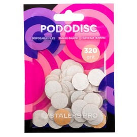 STALEKS PRO Expert PODODISC S - Abrasivos desechables para lima de pies (grano 320, 50 piezas) - Limas abrasivas para pulir y suavidad a largo plazo en discos de pedicura (tamaño pequeño)