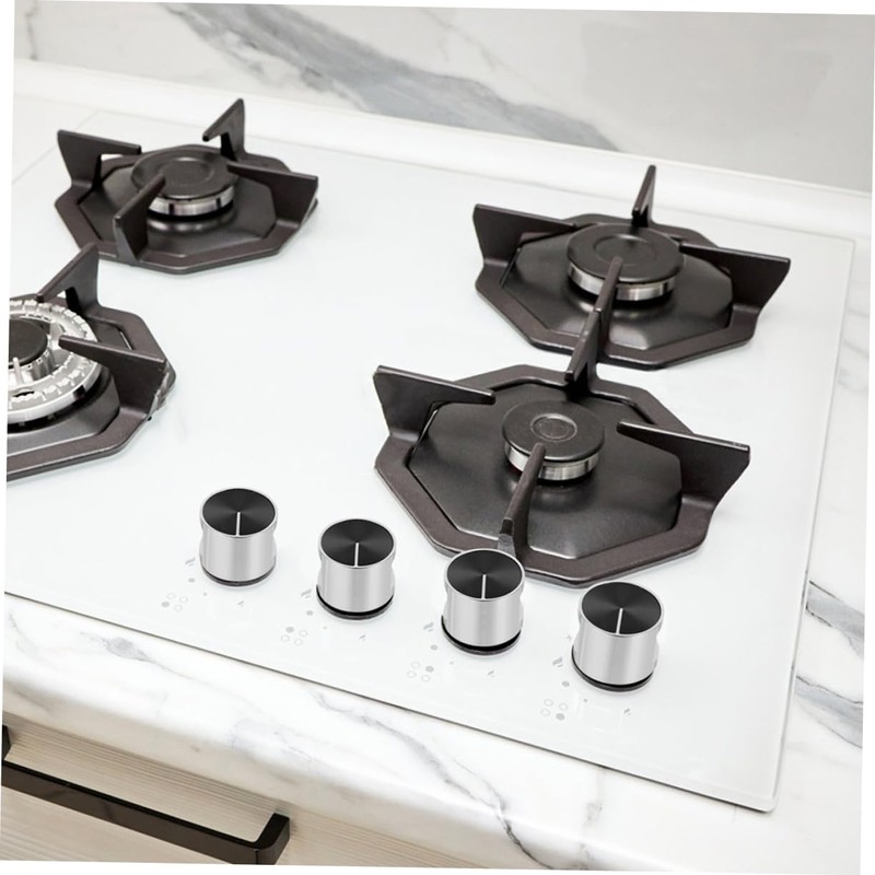 Mipcase 4pcs Metal Gas Stove Knobs Ergonomic Control Replacement for