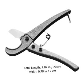 TEHAUX Ratcheting Tube Cutter One Hand Fast Cutting Tool for PVC Plastic Pipes Spring Loaded Design Comfortable Grip Burr Less Cuts for Easy Use