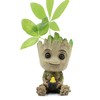 Donreay Decoration Small Pen Holder Flower Pot, Green, Polished