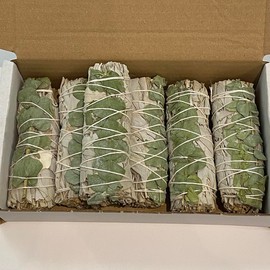 VIE Wholesale Smudge Sticks, White Sage and Eucalyptus 4", Pack of 6