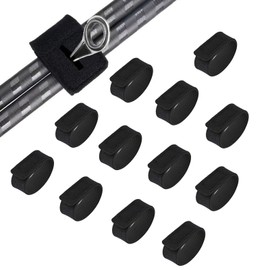 Hyxodjy Pack of 12 Fishing Rod Straps, Adjustable Fishing Rod Belt, Fishing Rod Belt, Fishing Rod Belt with Climbing Clasp for Fixed Fishing Rods, Fly Rods, Fishing Equipment