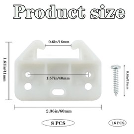 8 Pcs Drawer Guides, Durable Cabinet Drawer Slide Parts with 16 Screws Center Mount Drawer Rail Bracket Replacement Drawer Slides Drawer Repair Kit for Dresser Drawer Closet Cabinet