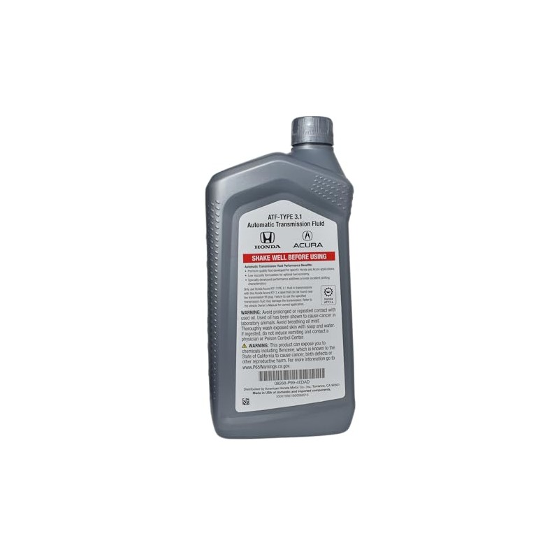 Honda 08268-P99-4EDAD Automatic Transmission Fluid ATF-Type 3.1 (1 Quart) (4)