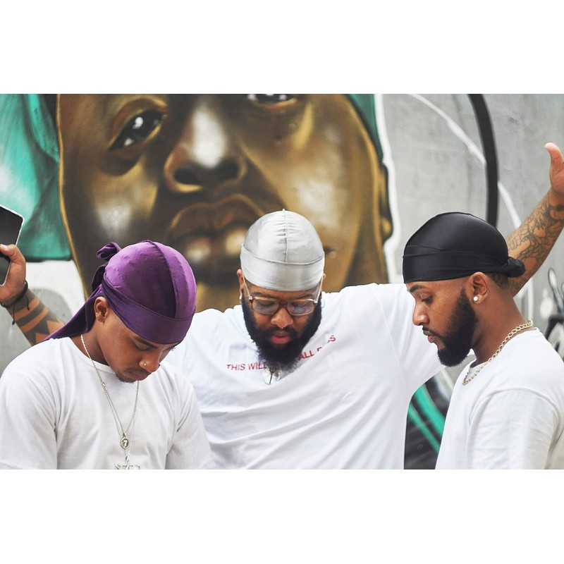 ForceWave 3 Pieces Silky Durags and 1 Wave Cap Pack