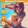 72Pcs Reusable Hard Plastic Drinking Straw, Drinking Straw Biodegradable Recyclable,