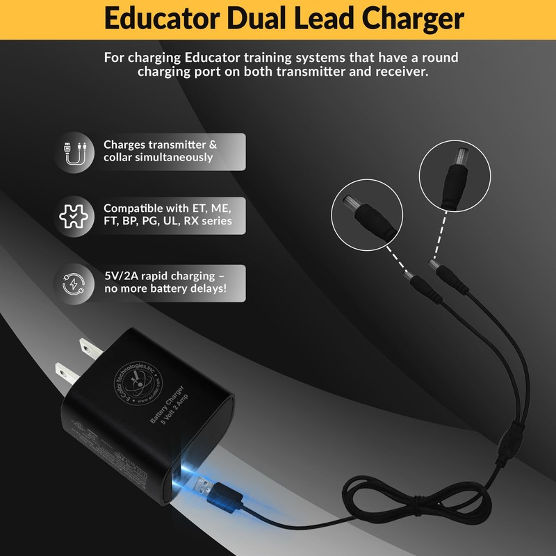 Educator Dual Lead Charger for Series ET, ME, FT, BP,