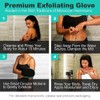 Exfoliating Glove, 2 Pack, Korean Body Scrub Mitt for Dead