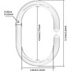 Plastic Shower Curtain Rings Hooks for Bathroom Shower Window Rod