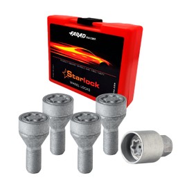 OMAC Wheel Lock Kit for Mini Cooper Clubman Countryman M14X1,25 Silver 4Locks & 1Key