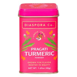 Diaspora Co. Pragati Turmeric | Single-Origin Turmeric Powder | Bright & Floral | 48g Everyday Tin