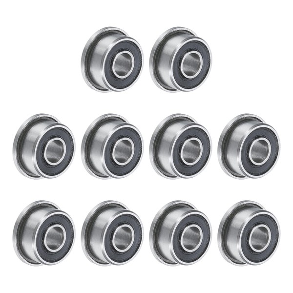 QUARKZMAN F693-2RS Flange Ball Bearing 3x8x4mm Double Sealed Chrome Steel