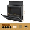 Lockable Wall Mount Mailbox with 2 Keys - Extra Large