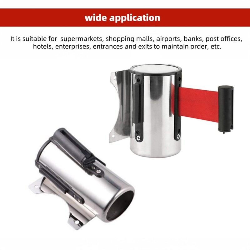 5 m Stainless Steel Barrier Extendable Barrier Tape Retractable Wall