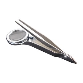 Tech Team #00875, Stainless steel Tweezer with Magnifier, 3 Pack