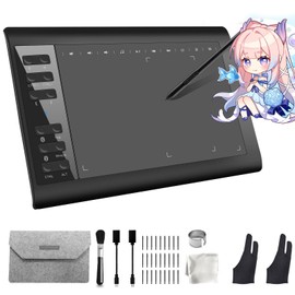 Graphics Drawing Tablet,10x6 inch Digital Writing Tablet with 8192 Levels Stylus for PC/Mac/Android 5.0 and Above with OTG Function for Drawing and Online Teaching