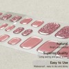 DUKASOU Semi Cured Gel Pedicure Strips, (cherry blossoms falling)26 PCS