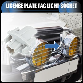 INFINAUTO License Plate Tag Light Socket Lamp Connector Housing No.34102SWAA01/34102-SWA-A01 Fits Honda CR-V Civic Odyssey Gray (Set of 2)