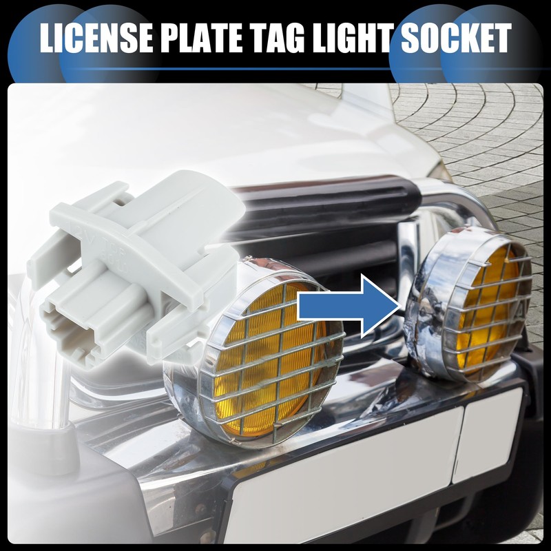 INFINAUTO License Plate Tag Light Socket Lamp Connector Housing No.34102SWAA01/34102-SWA-A01