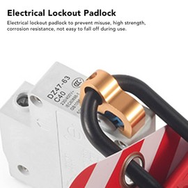 Lockout Tagout Kit, 2 Keys Stainless Steel Red Padlocks Circuit Breaker Lockout Device Breaker Lockout, Clamp on Single Pole Breaker, Durable Loto Locks for Gate Valves, Prevents Misuse