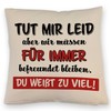 speecheese Friendship Cushion with Linen Look with Saying "TUT Mir