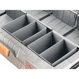 Ridgid 2.0 Pro Gear 3 Drawer Tool Organizer Box Compatible Small Nesting Bins - Black - Width