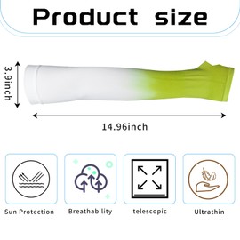 Andiker 3 Pairs UV Sun Protection Arm Sleeves, Cooling Breathable Gradient Arm Sleeves with Thumb Hole for Men Women Cycling Jogging Outdoor