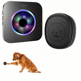 Tosnyr Colorful Wireless Dog Doorbell,Dog Training Clicker Bells to Go Outside, Ring to go Potty and Training Other Behavior Aids,Puppy Essentials with Adjustable Volume (1 receivers & 1 Dog Buttons)
