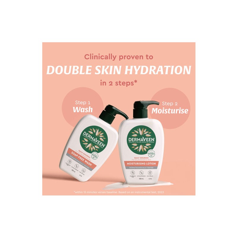DermaVeen Daily Nourish Soap-Free Wash 500mL