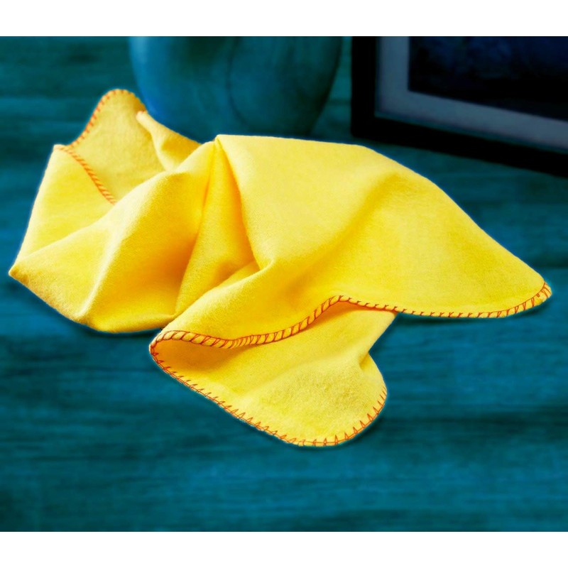 Milosc Pack of 24 100% Cotton Cleaning Cloth Jumbo Yellow