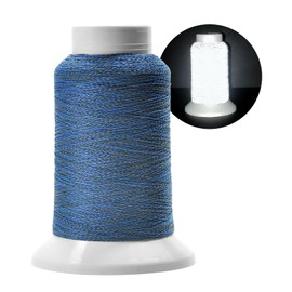 Reflective Embroidery Thread,Embroidery Machine Thread in Blue,Single Reel of 1000M(1093Y),Polyester Embroidery Thread for Embroidery