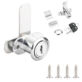 Qrity 1 Piece Cabinet Locks Letterbox Lock, with Keys, Double Door Furniture Locks for Filing Cabinets, Shoe Cupboards and Drawers, Zinc Alloy