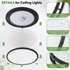 18inch LED Flush Mount Ceiling Light, 50W 5600lm Bright Dimmable
