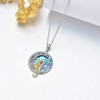 TOUPOP Silver and Gold Cat Necklace 925 Sterling Silver Cat