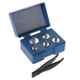 WedDecor 105g Kalibrierung Werkzeug Vernickelt Edelstahl Hohe Präzision Genauigkeit Gewichte für Justieren Von Elektronische, Digital Waage, Analog Wiegen Schmuckschachteln Taschen 5Pcs, 5g Zu 50g
