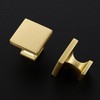 Cabinet Knobs Brushed Gold Square Knobs for Cabinets and Drawers