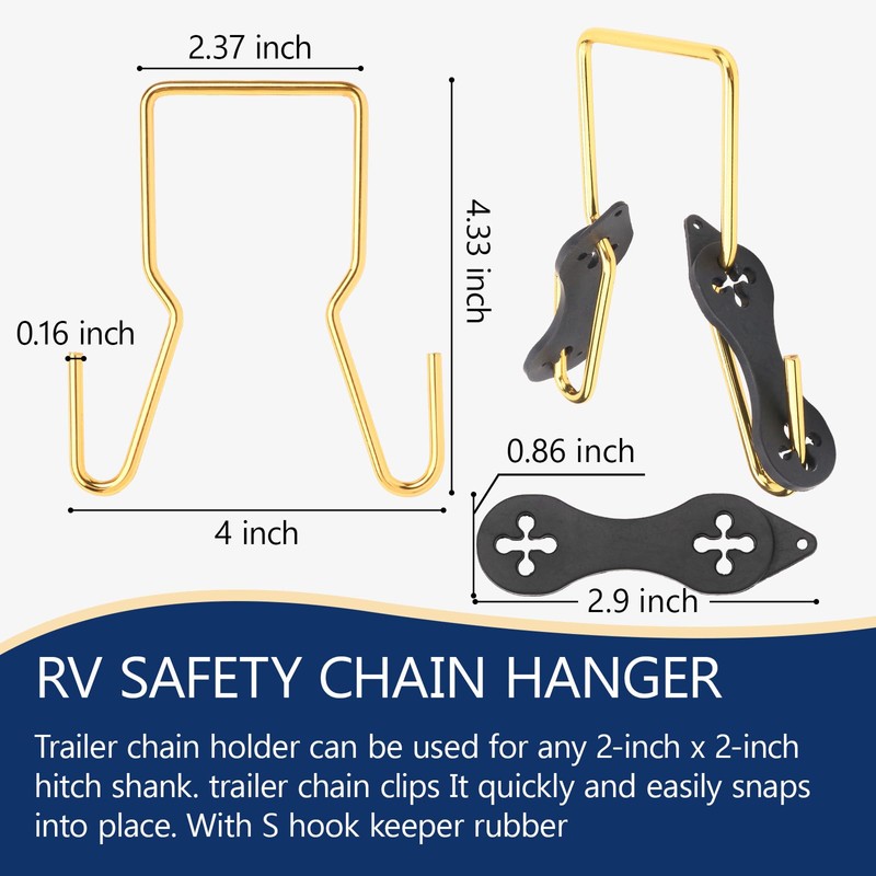 EAORBD 45807 Trailer Safety Chain Holder for Trailer Chain Holder