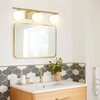 YHTlaeh New Bathroom Vanity Light 3 Lights Fixtures Brushed Brass