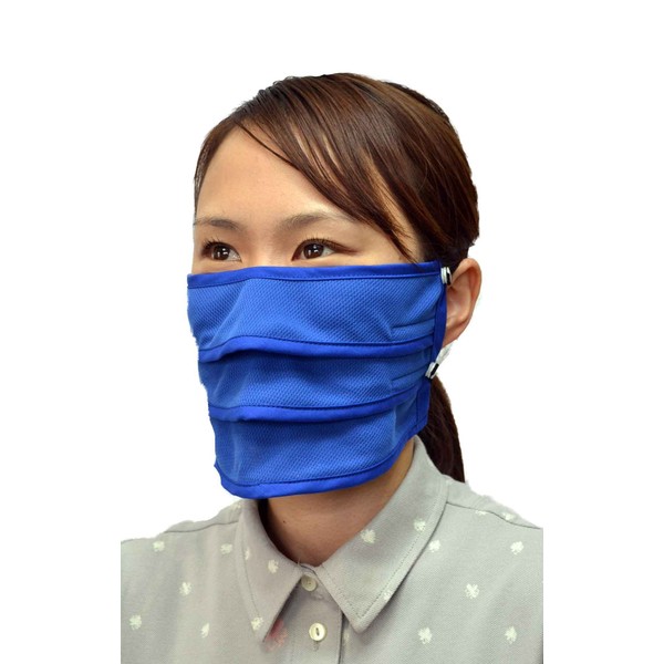 (Reliable 3D structure based on patents) Dramatic. Breathing and conversation free! (Mamoruno UV mask) Blue