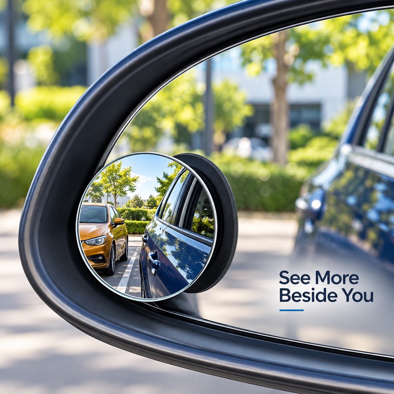360° Adjustable Blind Spot Mirrors for Cars – Wide-Angle Convex
