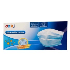 DSBJ 3 Ply Procedural Disposable Face Mask 10x10 Packs (Non-Medical Use) 100 PCS