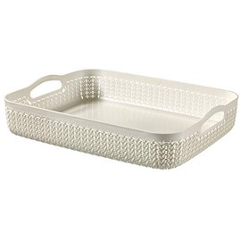 CURVER Basket, plastic, off-white, 35,20 x 26,8 x 7,4 cm