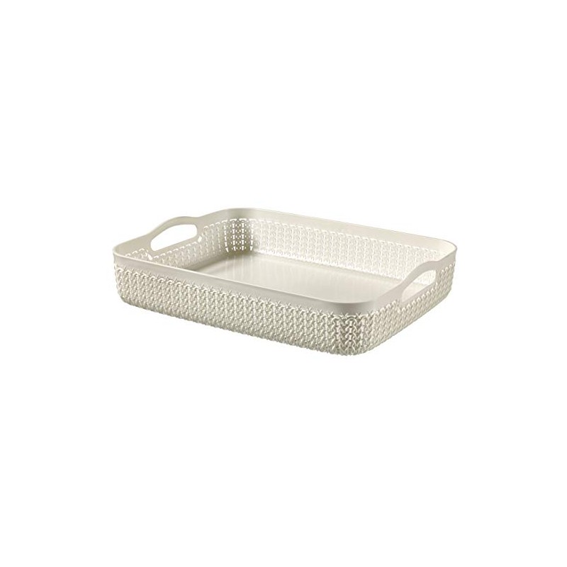CURVER Basket, plastic, off-white, 35,20 x 26,8 x 7,4 cm