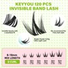 KEYYOU Fairy Chispa Lash Clusters Eyelash Extension D Curl 120Pcs