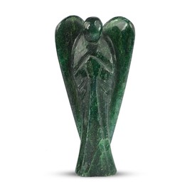 Reiki Crystal Products Green Aventurine Angel Crystal Stone Angel Size 3 Inch Approx. Charged by Reiki Grand Master & Vastu Expert