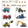 decalmile decalmile Construction Vehicles Wall Stickers Trucks Excavator Tractor Wall